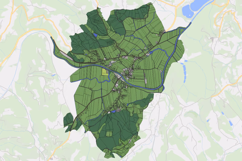 Kartenvorschau des Bodenverbrauchs der KG Heimschuh
