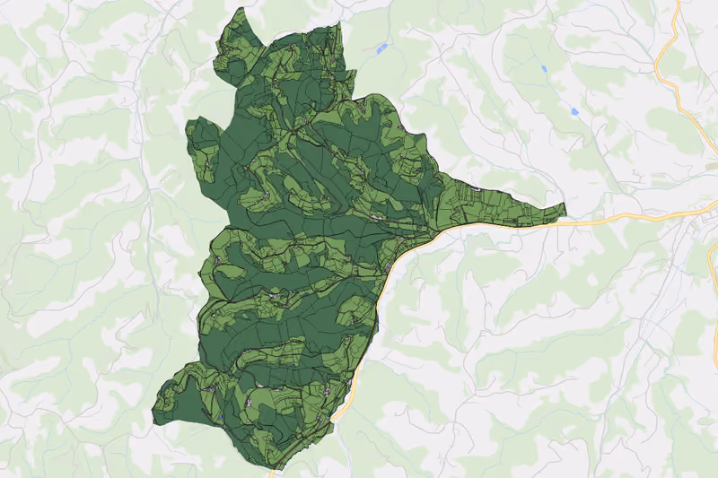 Kartenvorschau des Bodenverbrauchs der KG Kranachberg