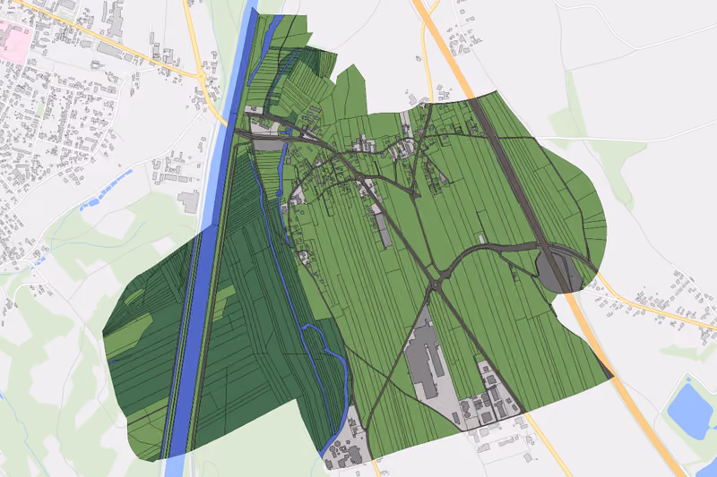 Kartenvorschau des Bodenverbrauchs der KG Landscha