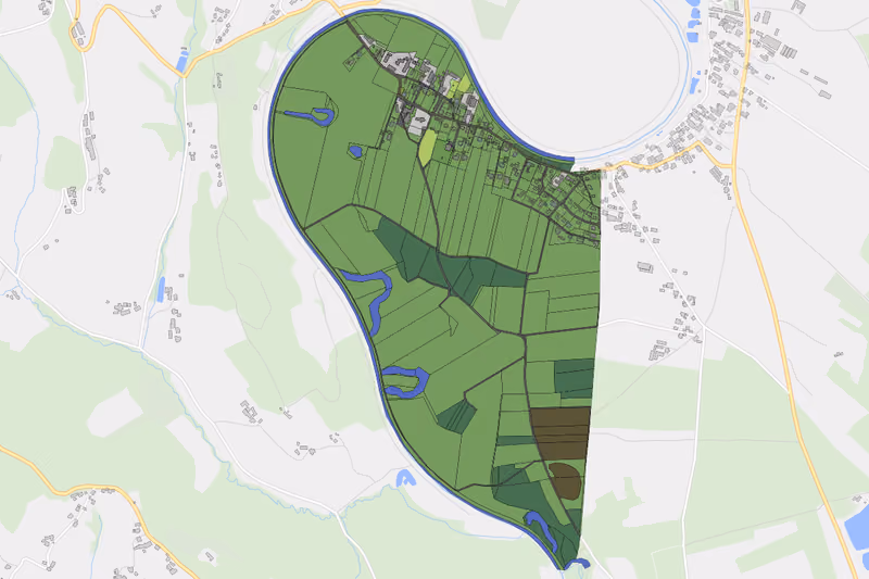 Kartenvorschau des Bodenverbrauchs der KG Lang