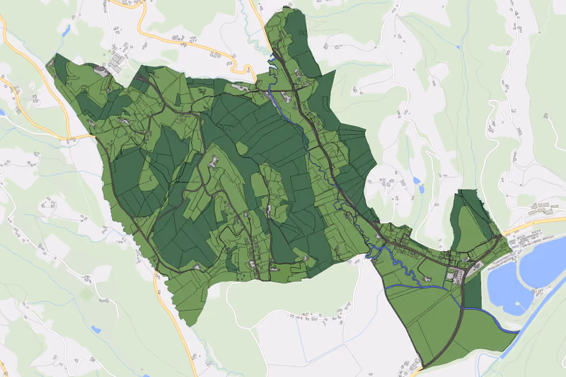 Kartenvorschau des Bodenverbrauchs der KG Muggenau
