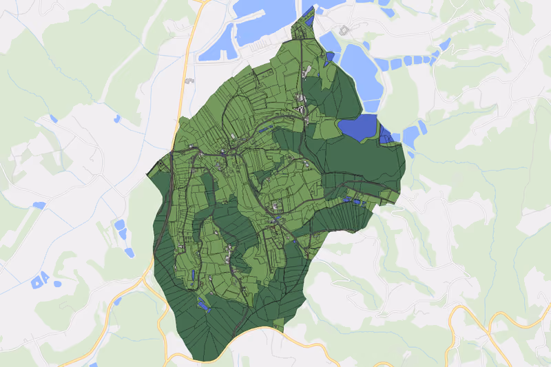 Kartenvorschau des Bodenverbrauchs der KG Neudorf im Sausal