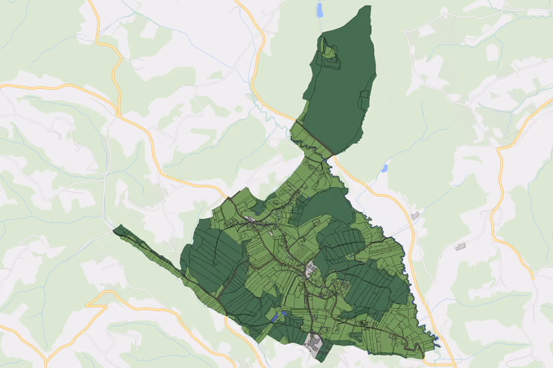 Kartenvorschau des Bodenverbrauchs der KG Neurath