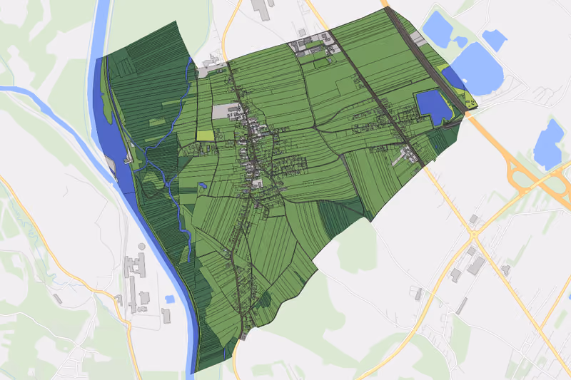 Kartenvorschau des Bodenverbrauchs der KG Obervogau