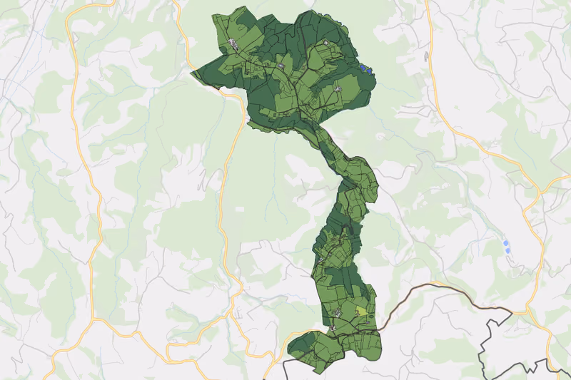 Kartenvorschau des Bodenverbrauchs der KG Ottenberg