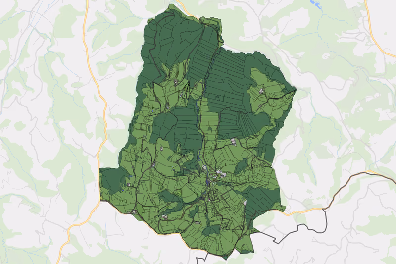 Kartenvorschau des Bodenverbrauchs der KG Ratsch