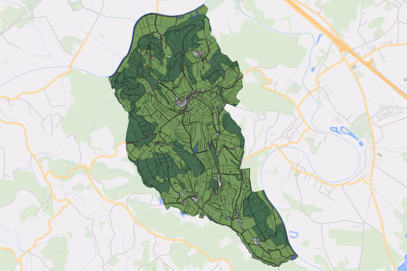 Kartenvorschau des Bodenverbrauchs der KG Schirka