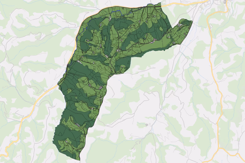 Kartenvorschau des Bodenverbrauchs der KG Sernau