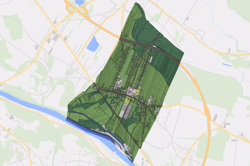 Kartenvorschau des Bodenverbrauchs der KG Straß
