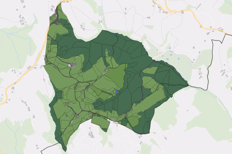 Kartenvorschau des Bodenverbrauchs der KG Sulztal
