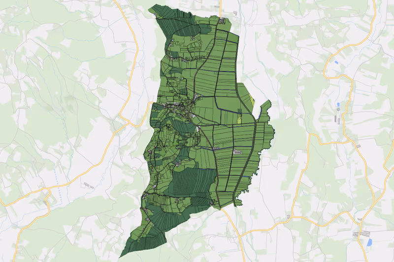 Kartenvorschau des Bodenverbrauchs der KG Dietersdorf