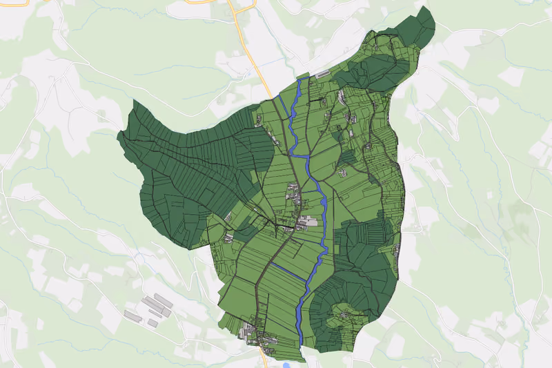 Kartenvorschau des Bodenverbrauchs der KG Entschendorf