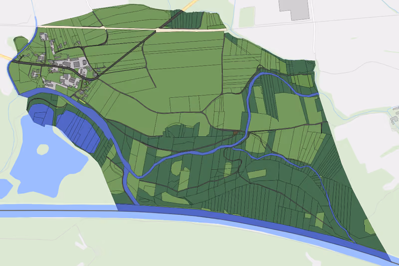 Kartenvorschau des Bodenverbrauchs der KG Fluttendorf