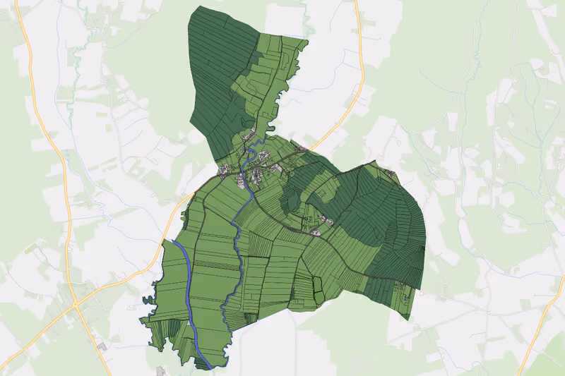 Kartenvorschau des Bodenverbrauchs der KG Oberspitz