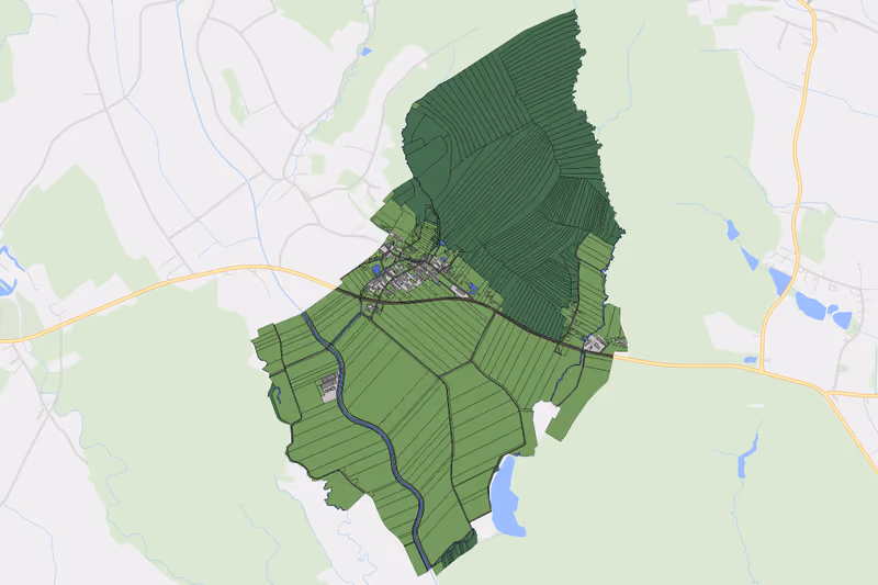 Kartenvorschau des Bodenverbrauchs der KG Perbersdorf bei St. Veit
