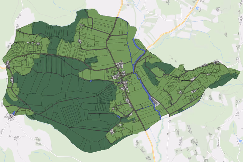 Kartenvorschau des Bodenverbrauchs der KG Wiersdorf