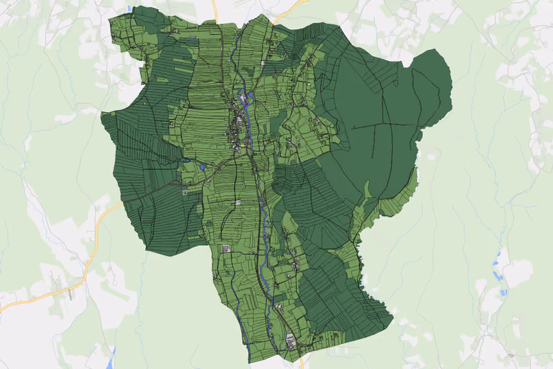 Kartenvorschau des Bodenverbrauchs der KG Wittmannsdorf