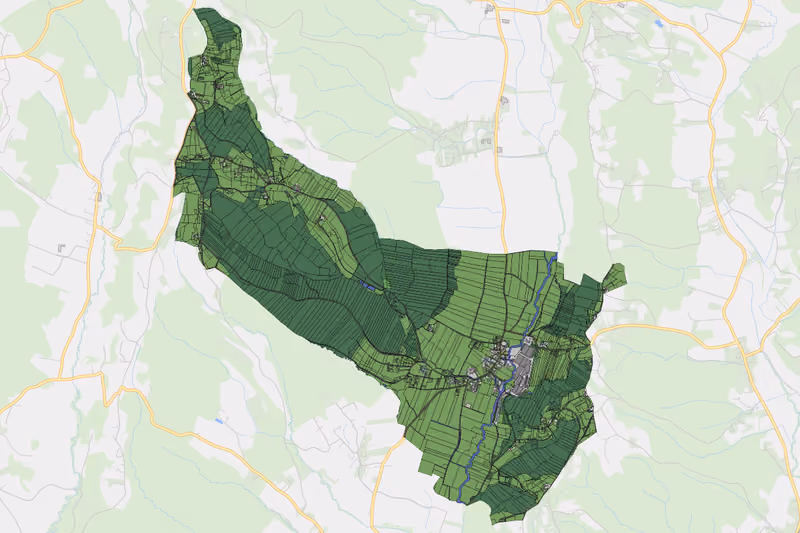 Kartenvorschau des Bodenverbrauchs der KG Zehensdorf