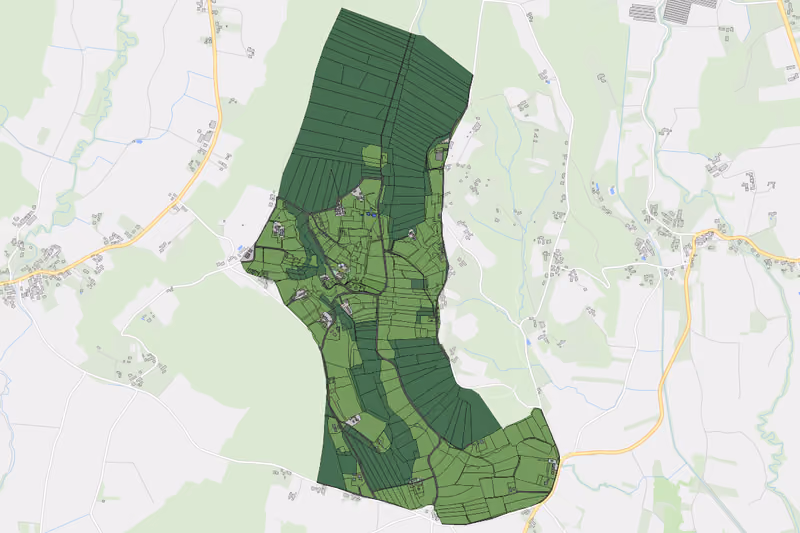 Kartenvorschau des Bodenverbrauchs der KG Haselbach
