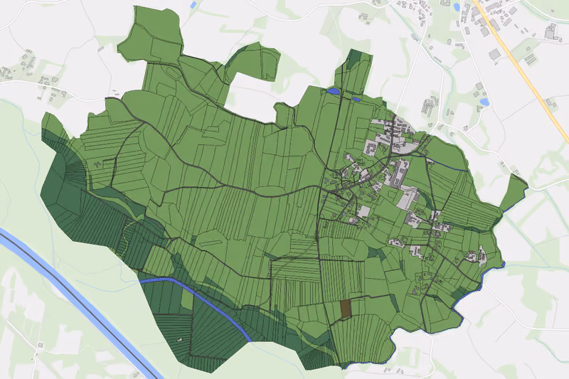 Kartenvorschau des Bodenverbrauchs der KG Dietzen