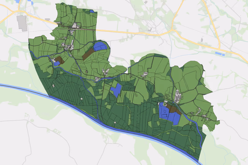 Kartenvorschau des Bodenverbrauchs der KG Donnersdorf