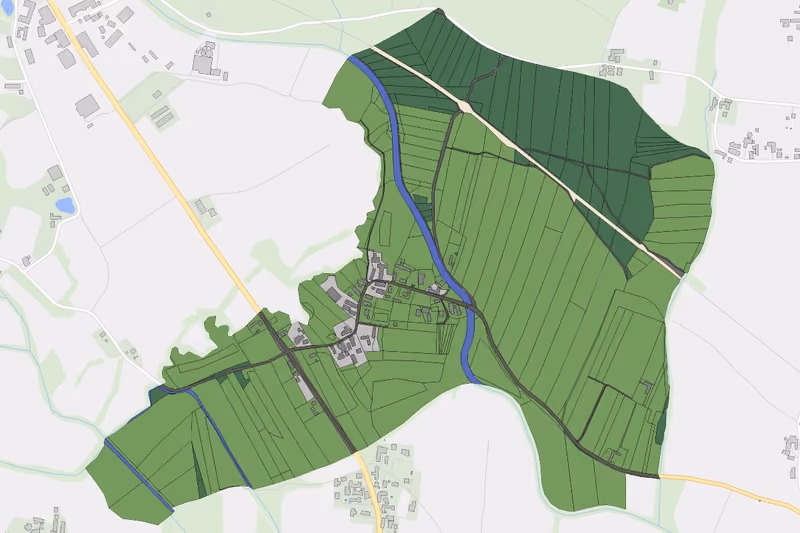 Kartenvorschau des Bodenverbrauchs der KG Dornau