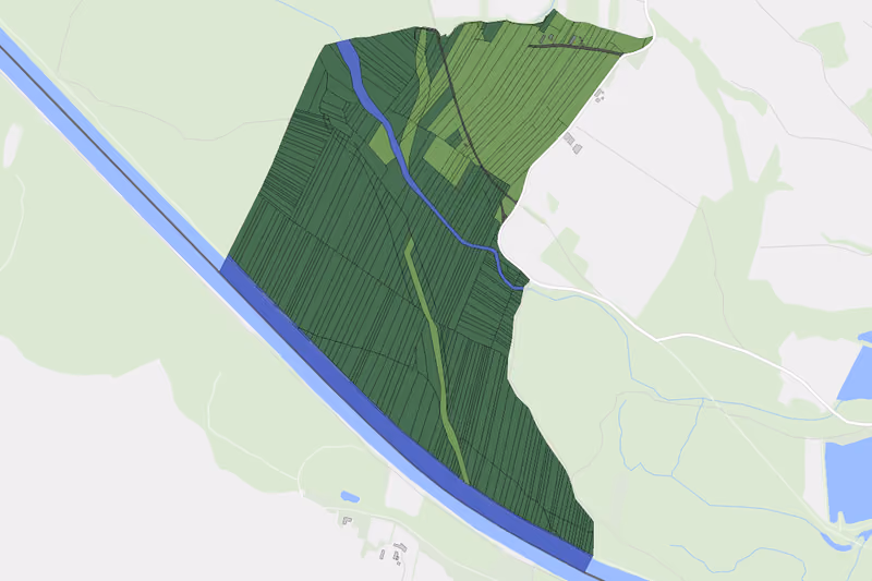 Kartenvorschau des Bodenverbrauchs der KG Leitersdorf II
