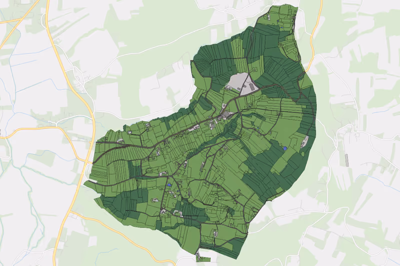 Kartenvorschau des Bodenverbrauchs der KG Neusetz