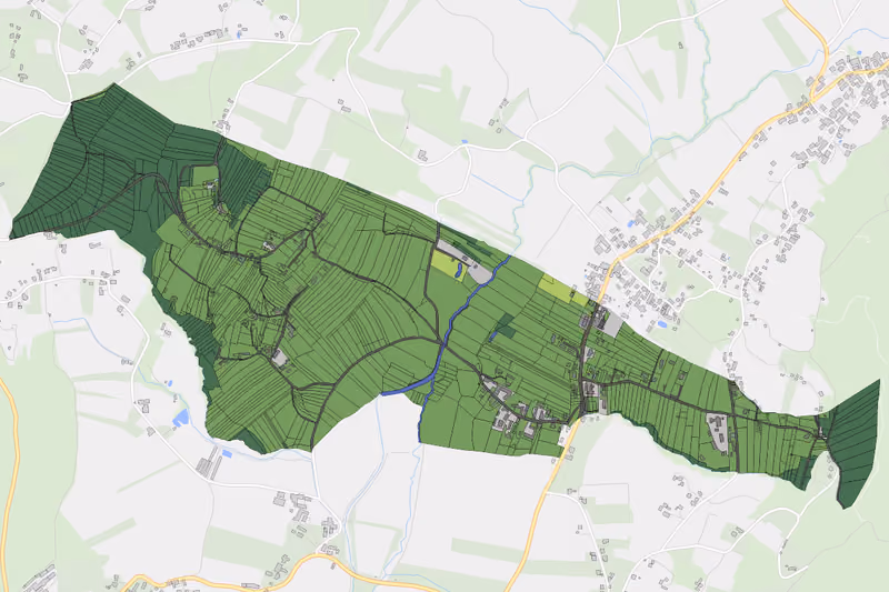 Kartenvorschau des Bodenverbrauchs der KG Patzen