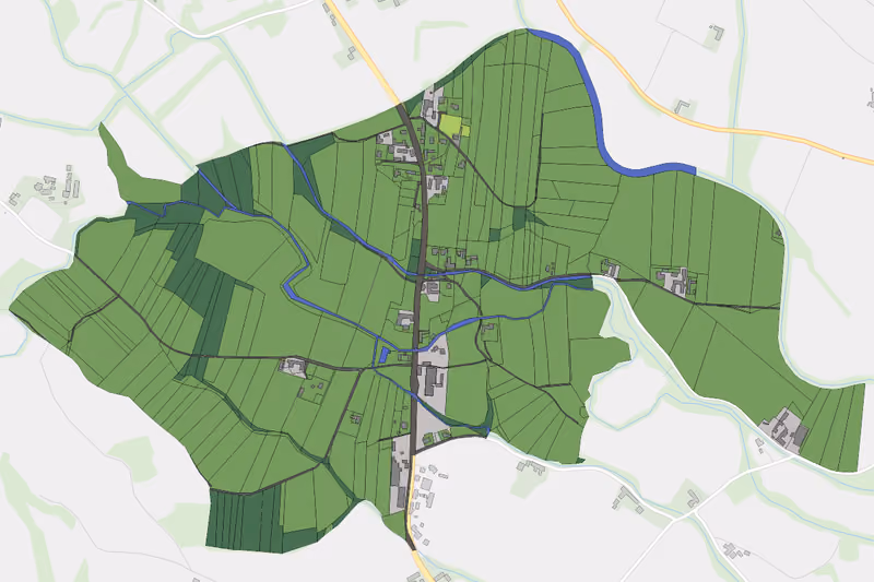 Kartenvorschau des Bodenverbrauchs der KG Pfarrsdorf