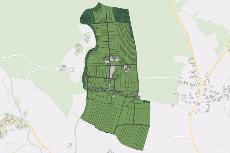 Kartenvorschau des Bodenverbrauchs der KG Pridahof