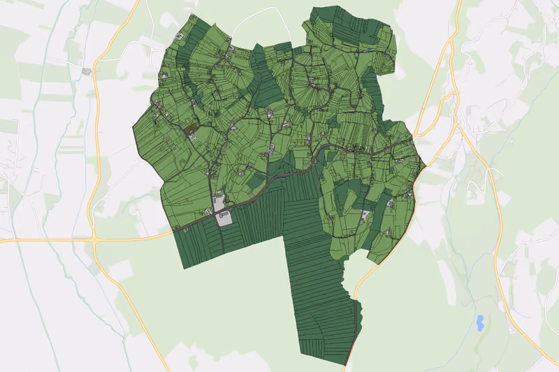 Kartenvorschau des Bodenverbrauchs der KG Klöchberg
