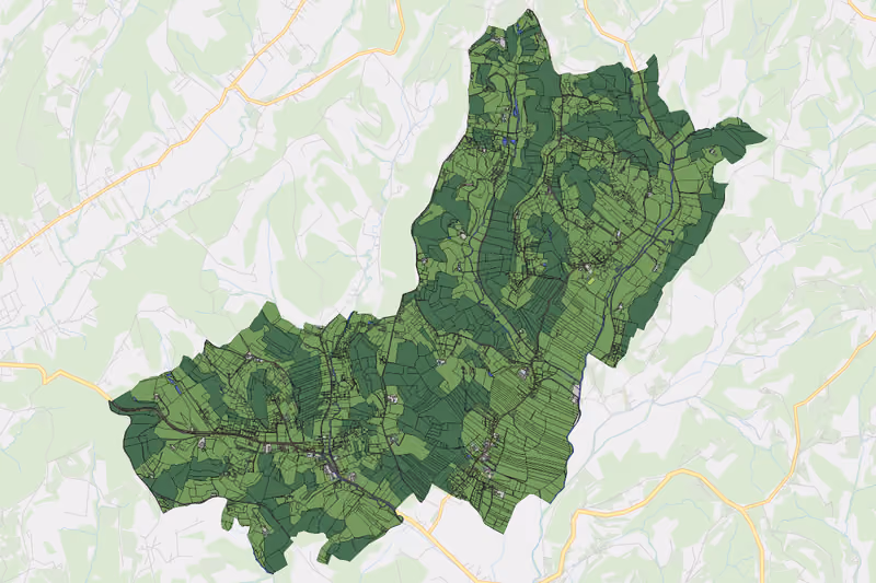 Kartenvorschau des Bodenverbrauchs der KG Empersdorf