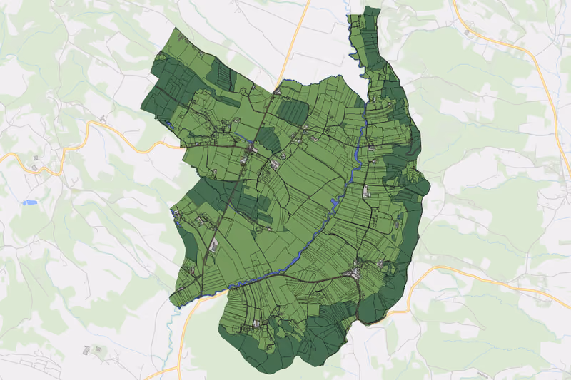 Kartenvorschau des Bodenverbrauchs der KG Feiting