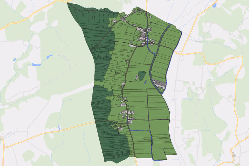Kartenvorschau des Bodenverbrauchs der KG Hainsdorf