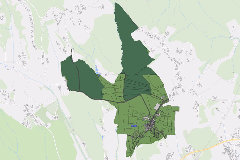 Kartenvorschau des Bodenverbrauchs der KG Hengsberg