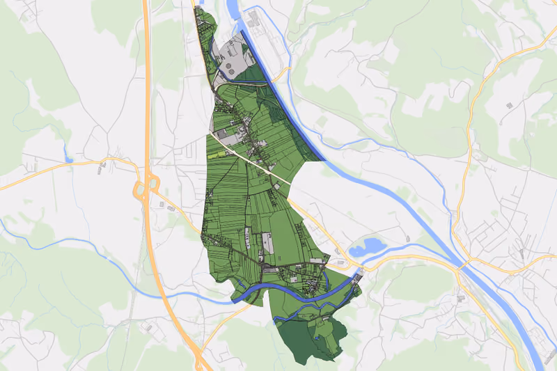 Kartenvorschau des Bodenverbrauchs der KG Kainach