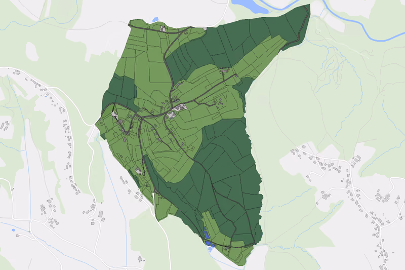 Kartenvorschau des Bodenverbrauchs der KG Kühberg