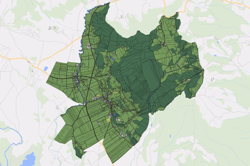 Kartenvorschau des Bodenverbrauchs der KG St. Georgen an der Stiefing