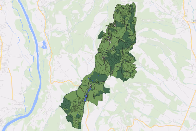 Kartenvorschau des Bodenverbrauchs der KG St. Ulrich am Waasen