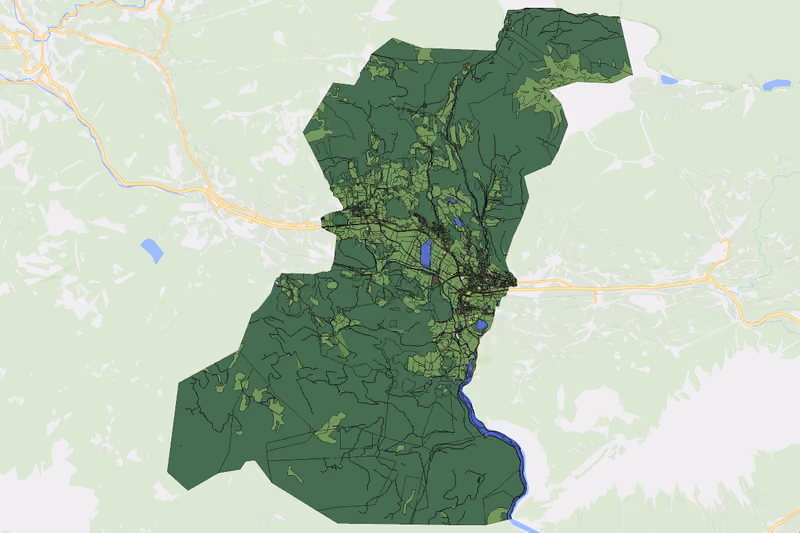 Kartenvorschau des Bodenverbrauchs der KG Mitterndorf