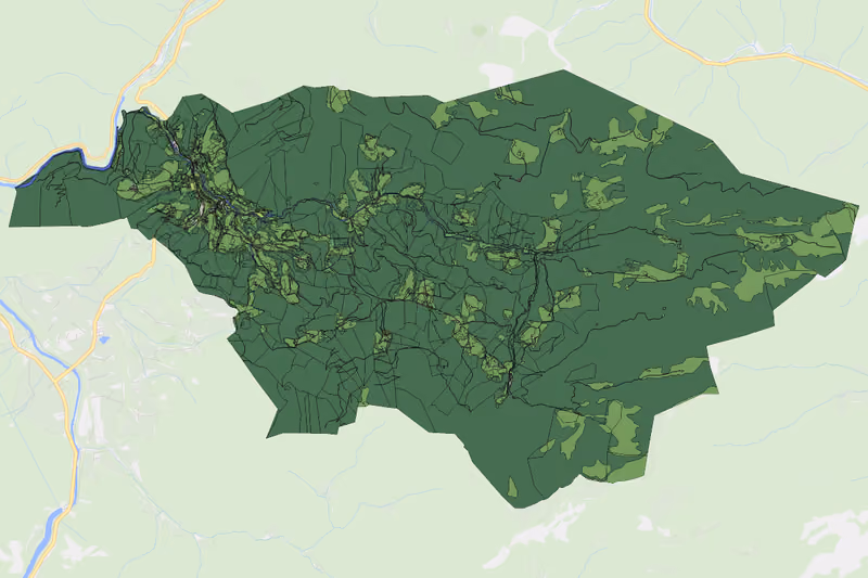 Kartenvorschau des Bodenverbrauchs der KG Gams