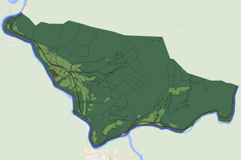 Kartenvorschau des Bodenverbrauchs der KG Krippau