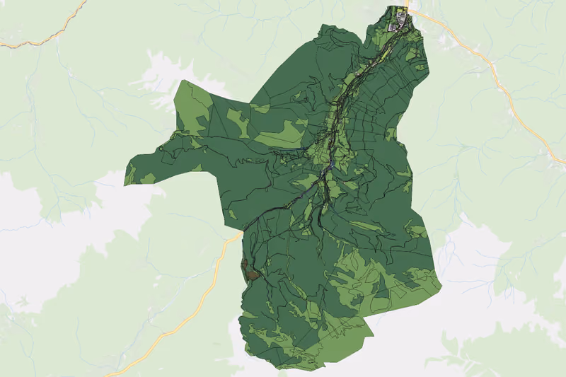 Kartenvorschau des Bodenverbrauchs der KG Oberreith
