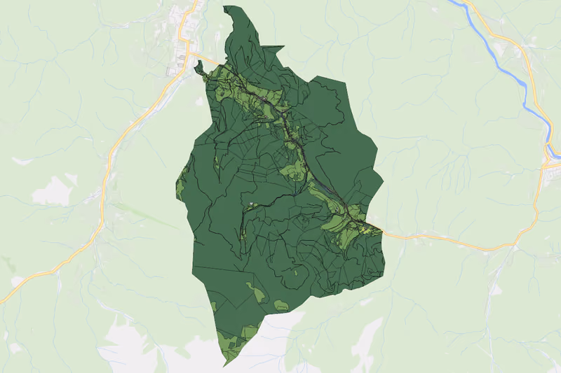 Kartenvorschau des Bodenverbrauchs der KG Reiflingviertel