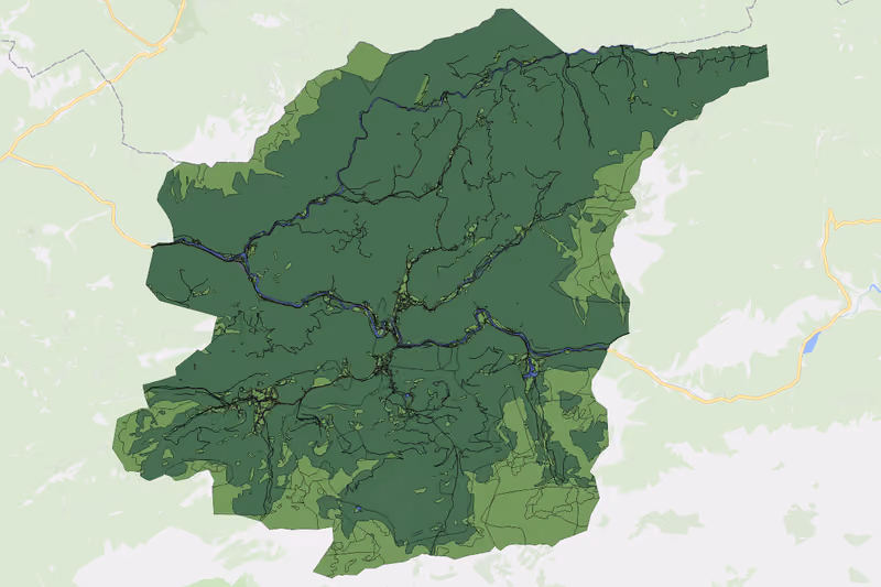 Kartenvorschau des Bodenverbrauchs der KG Wildalpen
