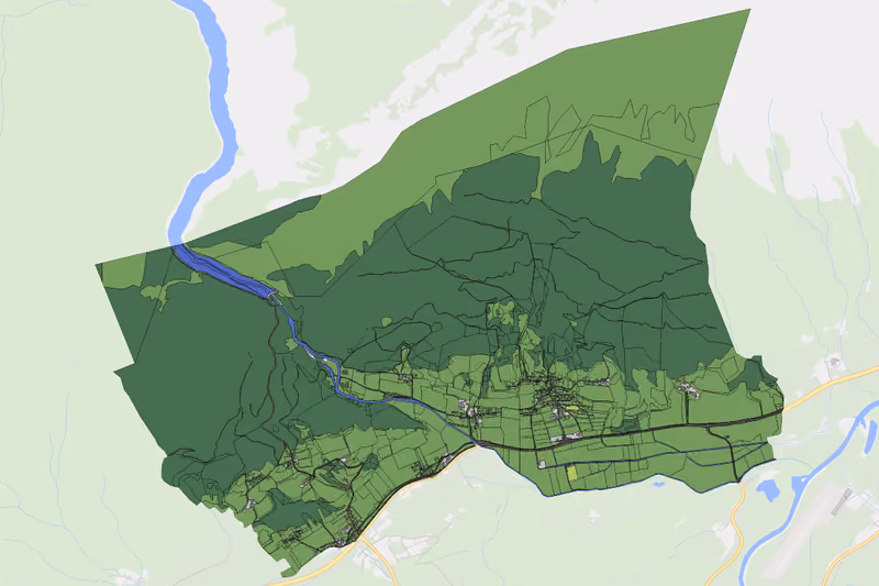 Kartenvorschau des Bodenverbrauchs der KG St. Martin