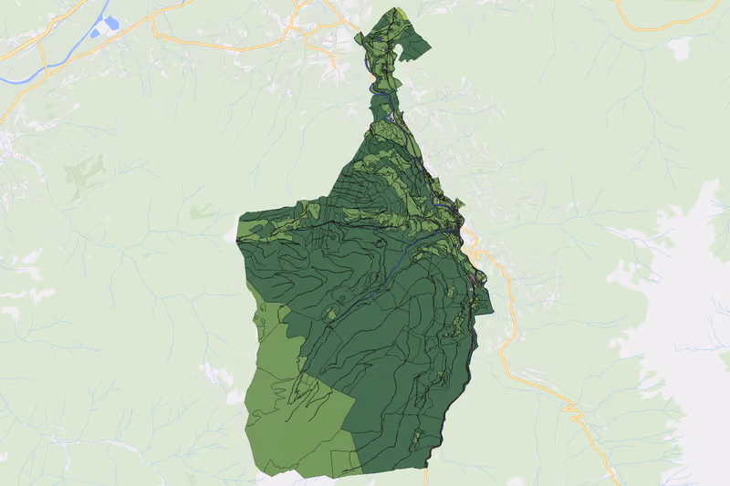 Kartenvorschau des Bodenverbrauchs der KG Donnersbach