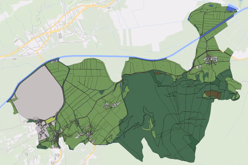 Kartenvorschau des Bodenverbrauchs der KG Ketten