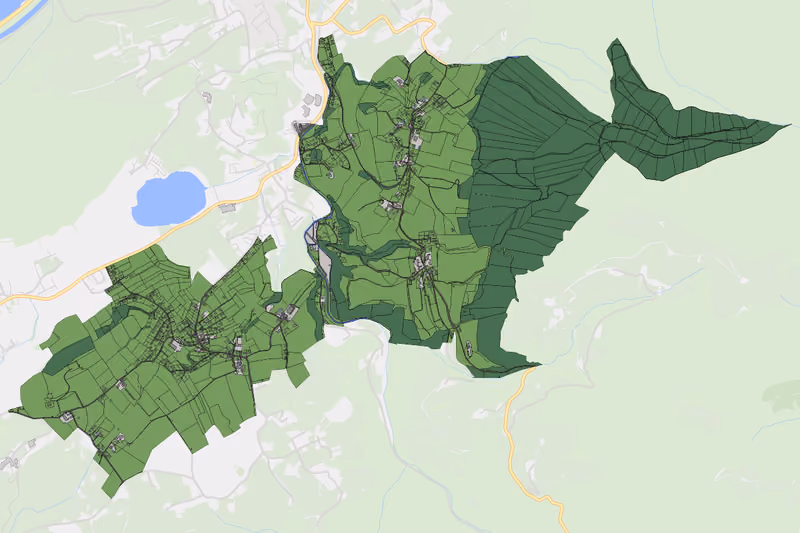 Kartenvorschau des Bodenverbrauchs der KG Lantschern